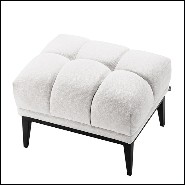 Tabouret en bois avec pieds en acier inoxydable finition gunmetal 24-Aurelio