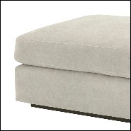 Ottoman in wood with black base and seat with fabric 24-Vista Grande