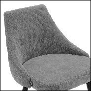 Tabouret de bar en bois avec pieds en laiton finition black 24-Cedro Grey L