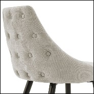 Bar stool in wood with legs in brass in black finish 24-Cedro Sand L