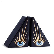 Serre livres en porcelaine 172-Blue Eyes Set of 2