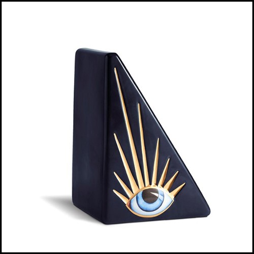 Bookends in porcelain 172-Blue Eyes Set of 2