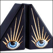 Bookends in porcelain 172-Blue Eyes Set of 2