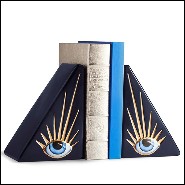 Bookends in porcelain 172-Blue Eyes Set of 2