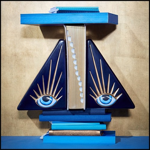 Serre livres en porcelaine 172-Blue Eyes Set of 2