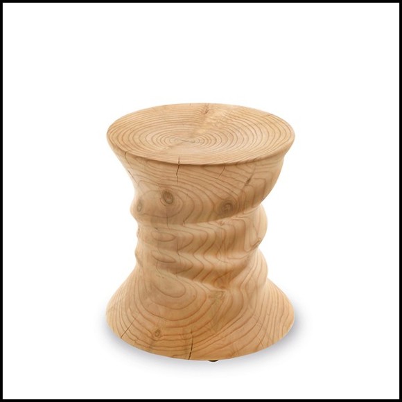 Stool in natural solid cedar wood 154-Candy Cedar