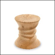 Tabouret en cèdre naturel massif 154-Candy Cedar
