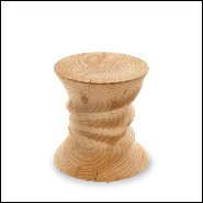 Stool in natural solid cedar wood 154-Candy Cedar