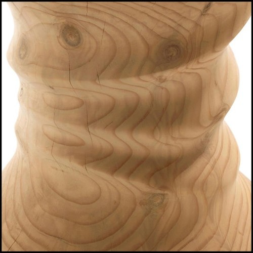 Stool in natural solid cedar wood 154-Candy Cedar