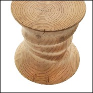 Tabouret en cèdre naturel massif 154-Candy Cedar