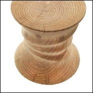 Stool in natural solid cedar wood 154-Candy Cedar