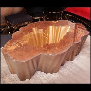 Coffee Table with fiber glass base in gold finish 114-Cesar Gold