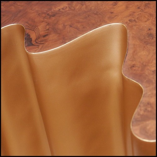 Coffee Table with fiber glass base in gold finish 114-Cesar Gold