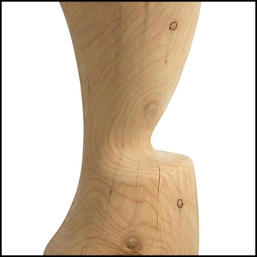 Tabouret en cèdre naturel massif 154-Cut Cedar