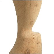 Stool in natural solid cedar wood 154-Cut Cedar