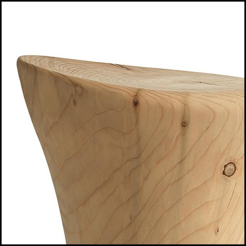 Tabouret en cèdre naturel massif 154-Cut Cedar
