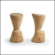 Tabouret en cèdre naturel massif 154-Cut Cedar