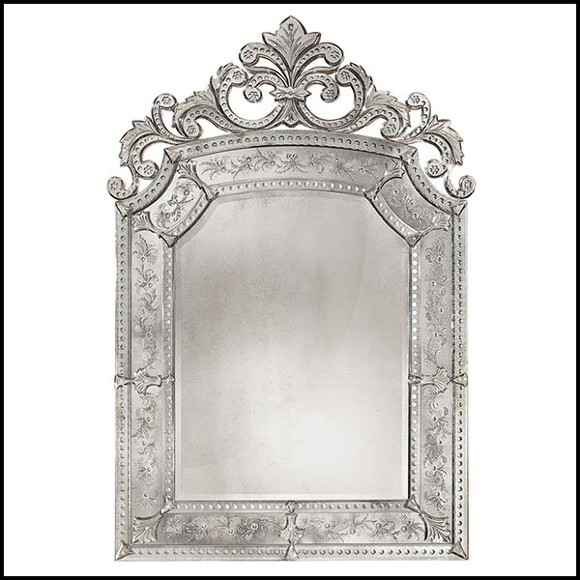 Mirror in solid wood and bevelled antique mirrored glass 182-Mezzo