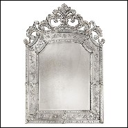 Mirror in solid wood and bevelled antique mirrored glass 182-Mezzo