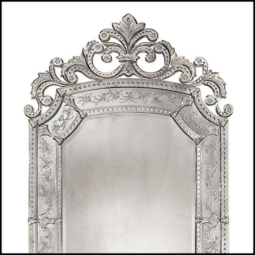 Mirror in solid wood and bevelled antique mirrored glass 182-Mezzo