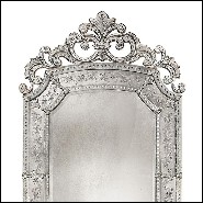 Miroir en bois massif et verre miroir antique biseauté 182-Mezzo