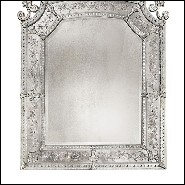 Mirror in solid wood and bevelled antique mirrored glass 182-Mezzo