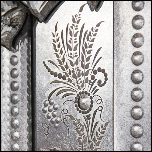 Mirror in solid wood and bevelled antique mirrored glass 182-Mezzo