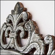 Miroir en bois massif et verre miroir antique biseauté 182-Mezzo