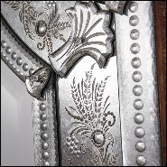 Miroir en bois massif et verre miroir antique biseauté 182-Mezzo