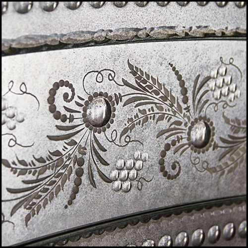 Miroir en bois massif et verre miroir antique biseauté 182-Mezzo