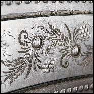 Miroir en bois massif et verre miroir antique biseauté 182-Mezzo