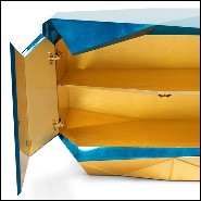 Buffet en bleu saphir translucide avec finition vernis brillant 145-Saphir