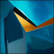 Buffet en bleu saphir translucide avec finition vernis brillant 145-Saphir