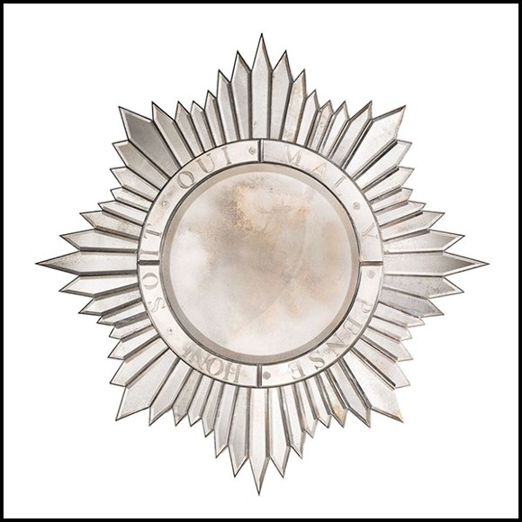 Mirror in solid wood and bevelled antique mirrored glass 182-Sollar