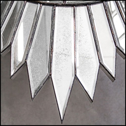 Mirror in solid wood and bevelled antique mirrored glass 182-Sollar