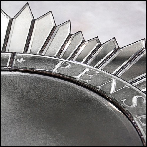 Mirror in solid wood and bevelled antique mirrored glass 182-Sollar