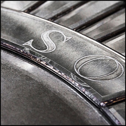 Miroir en bois massif et verre miroir antique biseauté 182-Dollar