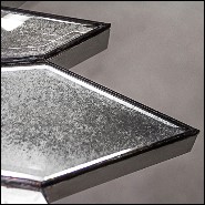 Mirror in solid wood and bevelled antique mirrored glass 182-Sollar