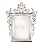 Miroir en bois massif avec verre miroir biseauté antique 182-Soprano