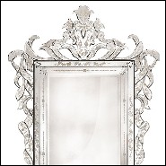 Mirror in solid wood with bevelled antique mirrored glass 182-Soprano