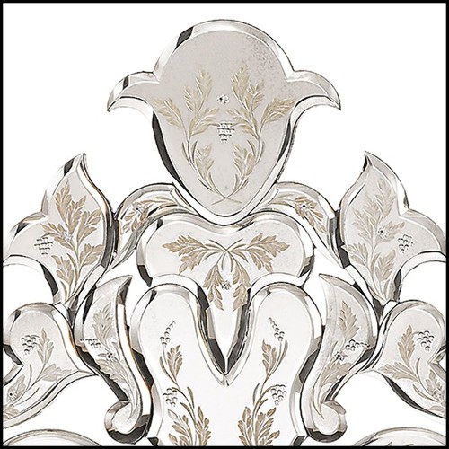 Miroir en bois massif avec verre miroir biseauté antique 182-Soprano