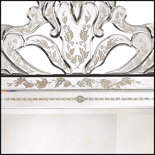 Miroir en bois massif avec verre miroir biseauté antique 182-Soprano