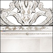 Mirror in solid wood with bevelled antique mirrored glass 182-Soprano