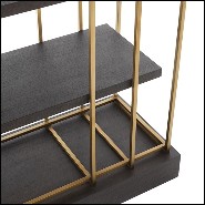 Bookshelves in stainless steel in brushed brass finish 24-Ward Brass