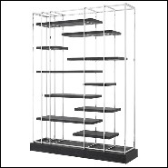 Bookshelves in stainless steel in nickel finish 24-Ward Nickel