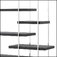 Bookshelves in stainless steel in nickel finish 24-Ward Nickel
