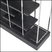Bookshelves in stainless steel in nickel finish 24-Ward Nickel