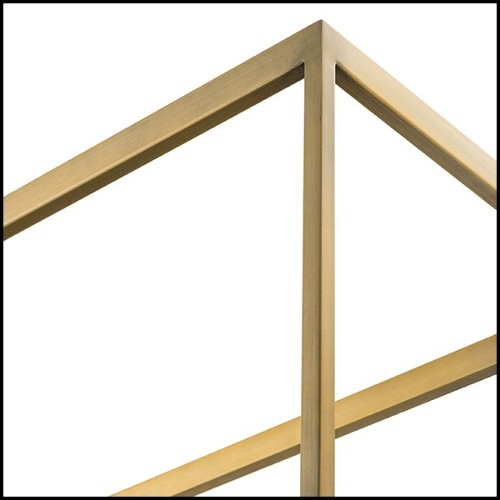 Bookshelves in stainless steel in brushed brass finish 24-Omega