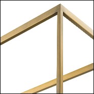 Bookshelves in stainless steel in brushed brass finish 24-Omega