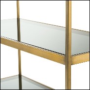 Étagère en acier inoxydable finition laiton brossé 24-Omega